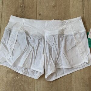 Lululemon Run Time Short, White, Size 8